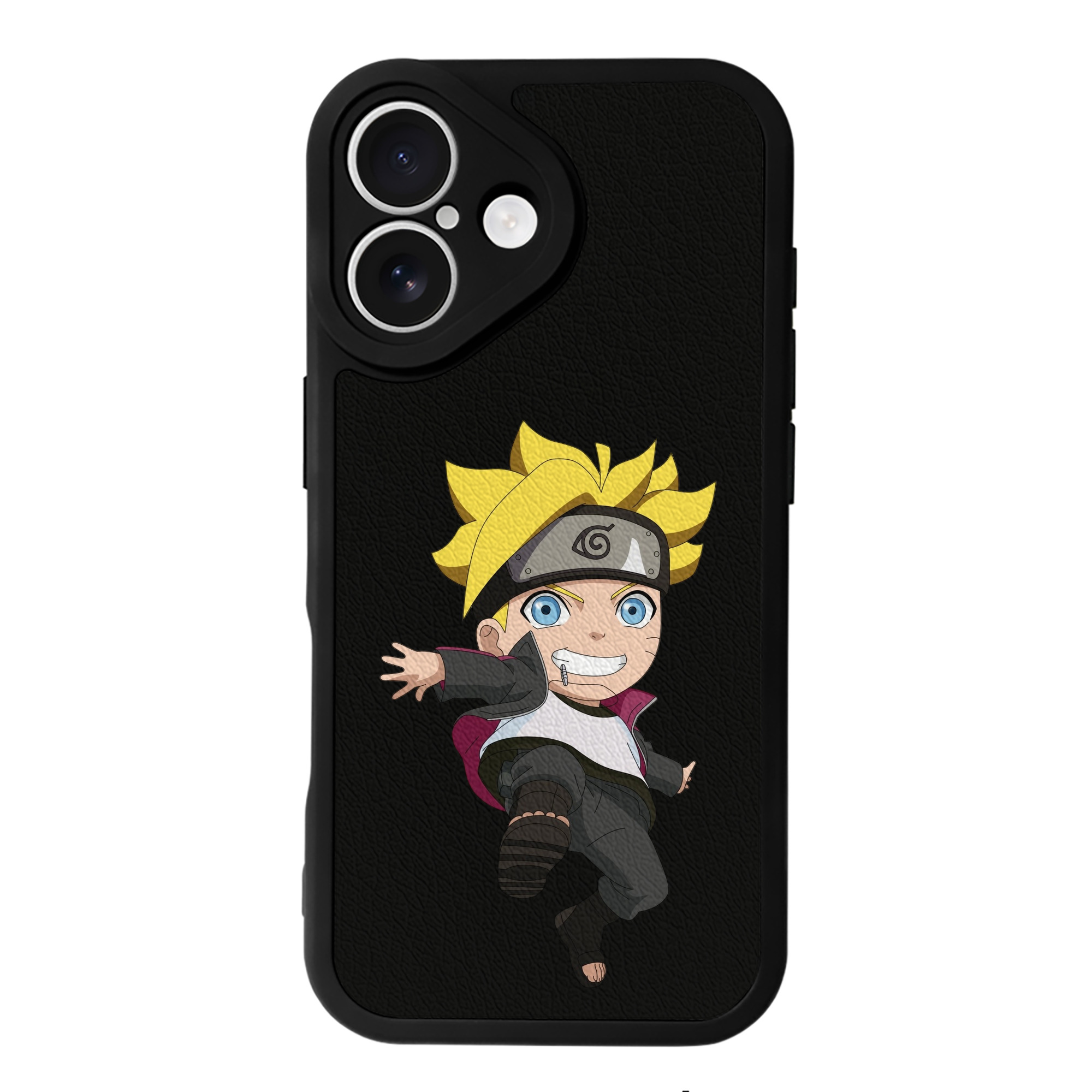 （画像用） NARUTO -ナルト- うずまき ボルト Uzumaki Boruto 【iPhone 16シリーズ対応】シリコンスマホケース（レザー調） 材質：シリコン